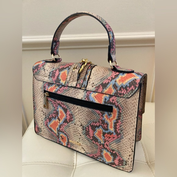 ALDO JERILINI Python Snakeskin multi convertible crossbody, gold hardware EUC - Picture 11 of 15